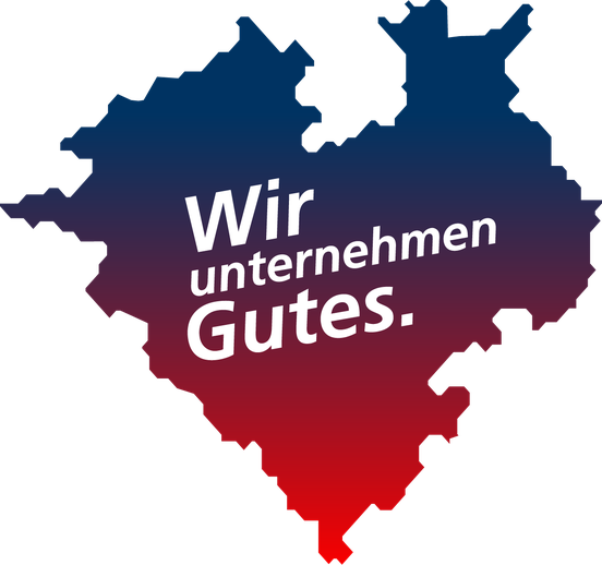 Westfalenherz mit Schriftzug "Wir unternehmen Gutes" (vergrößerte Bildansicht wird geöffnet)